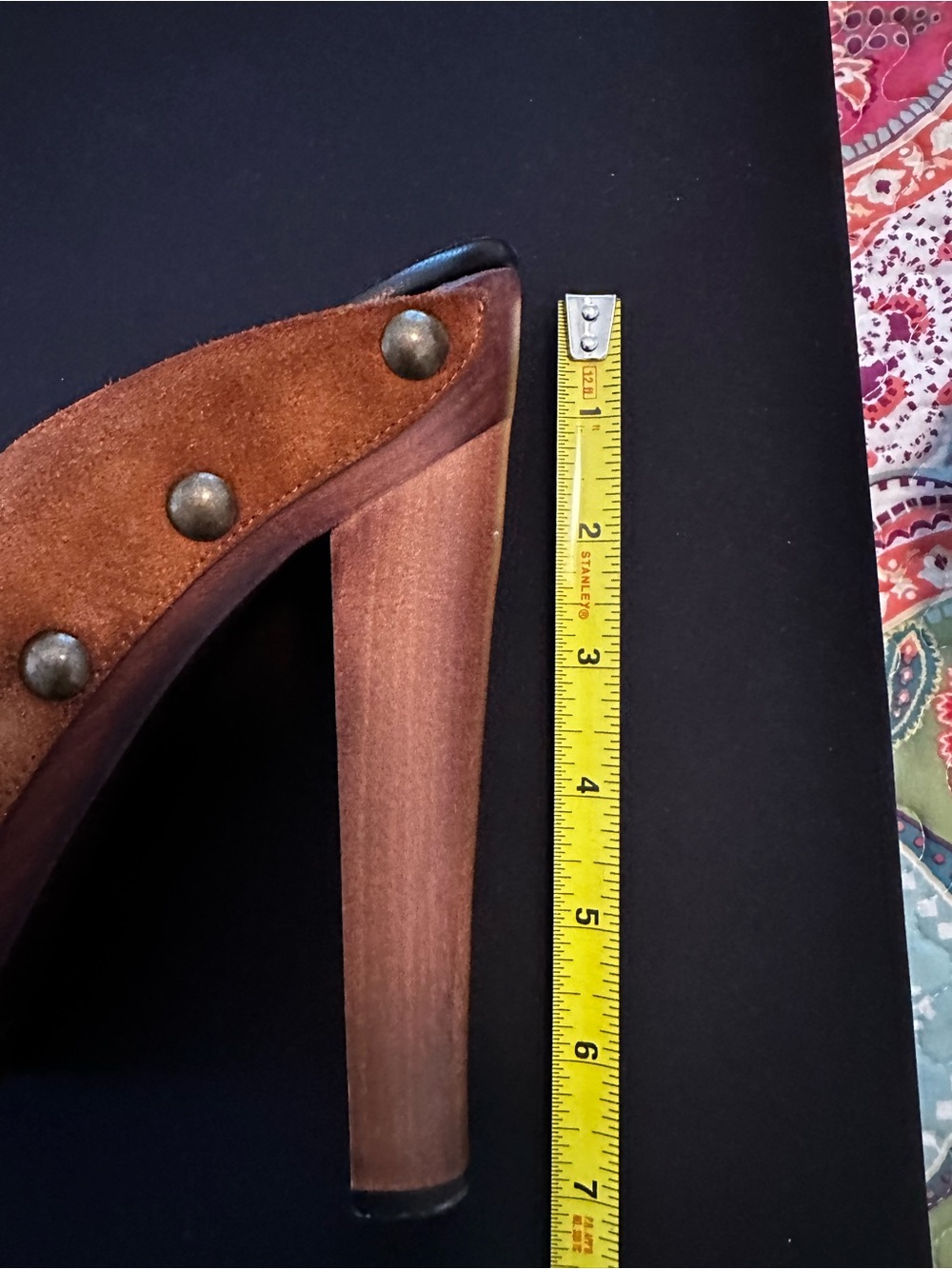 Giuseppe Zanotti Brown Suede Wood-Platform Studded Mule - Picture 14 of 14